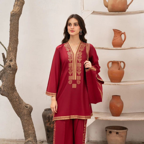 Lawn Co.ord 2pc Set With Hand Beg